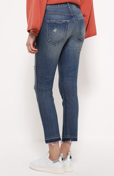 Джинсы с потертостями и съемными подтяжками AMO, арт. A01225-002, фото 4