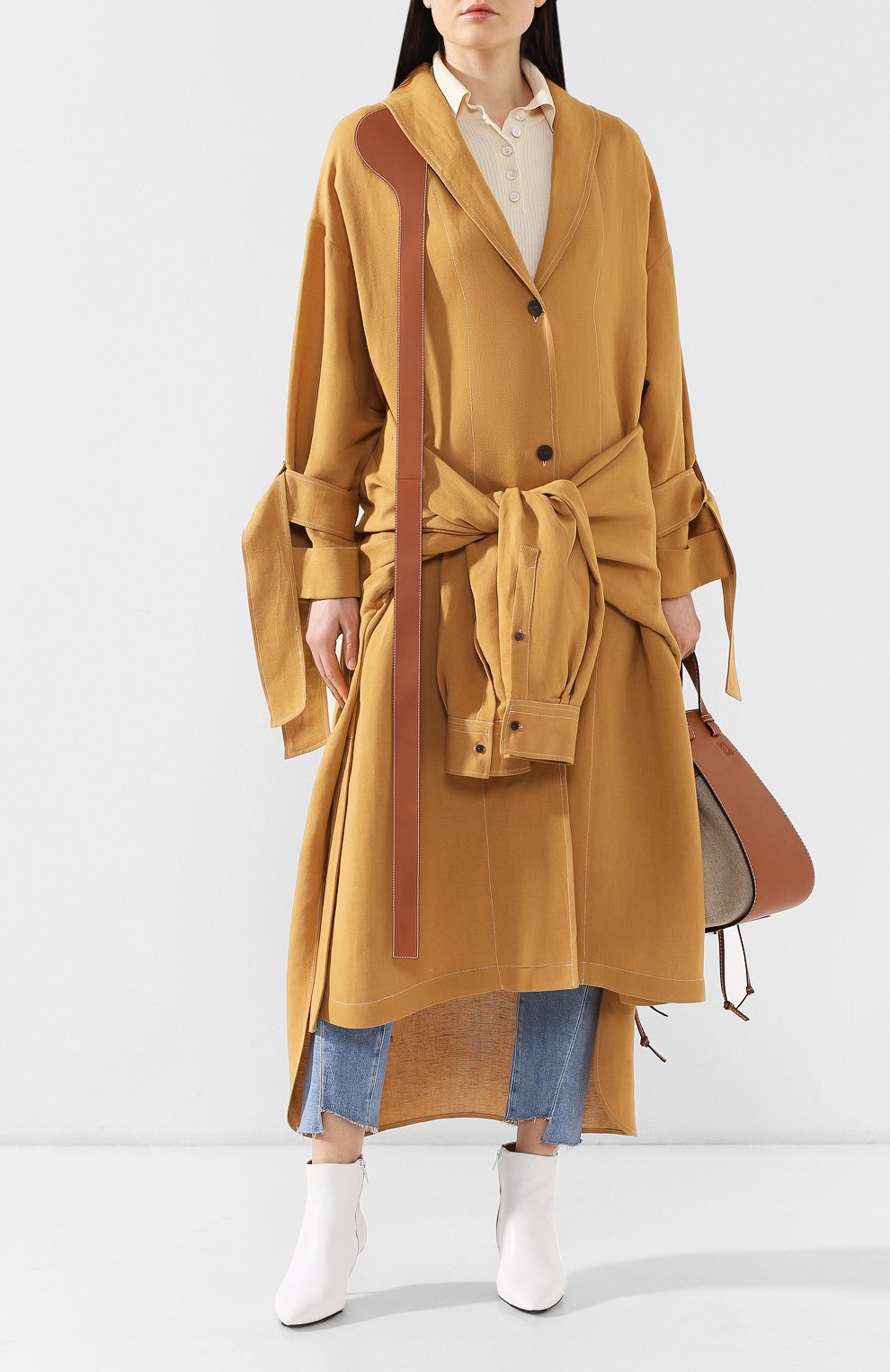 Пальто из смеси льна и вискозы LOEWE, арт. S2191020GA, фото 2