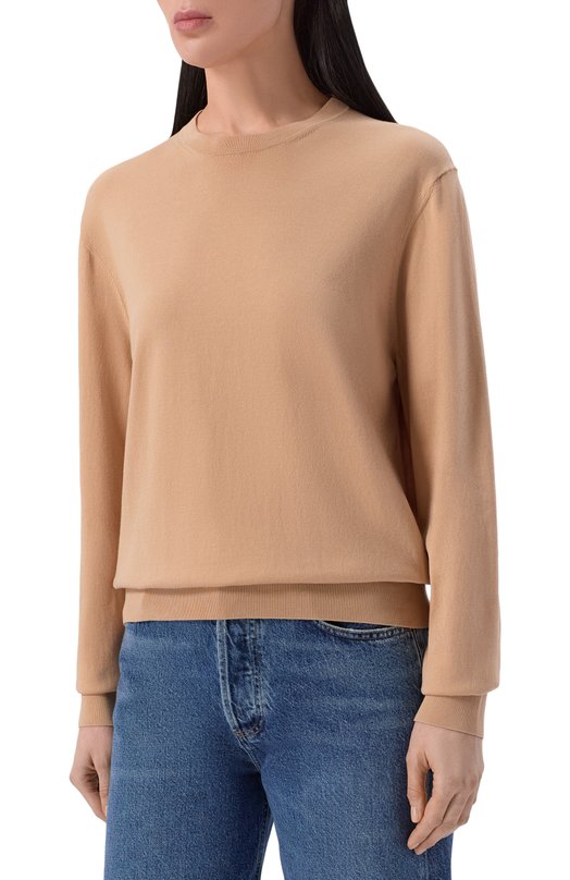 Хлопковый пуловер Loro Piana FA09877 Бежевый  FA09877 Фото 3