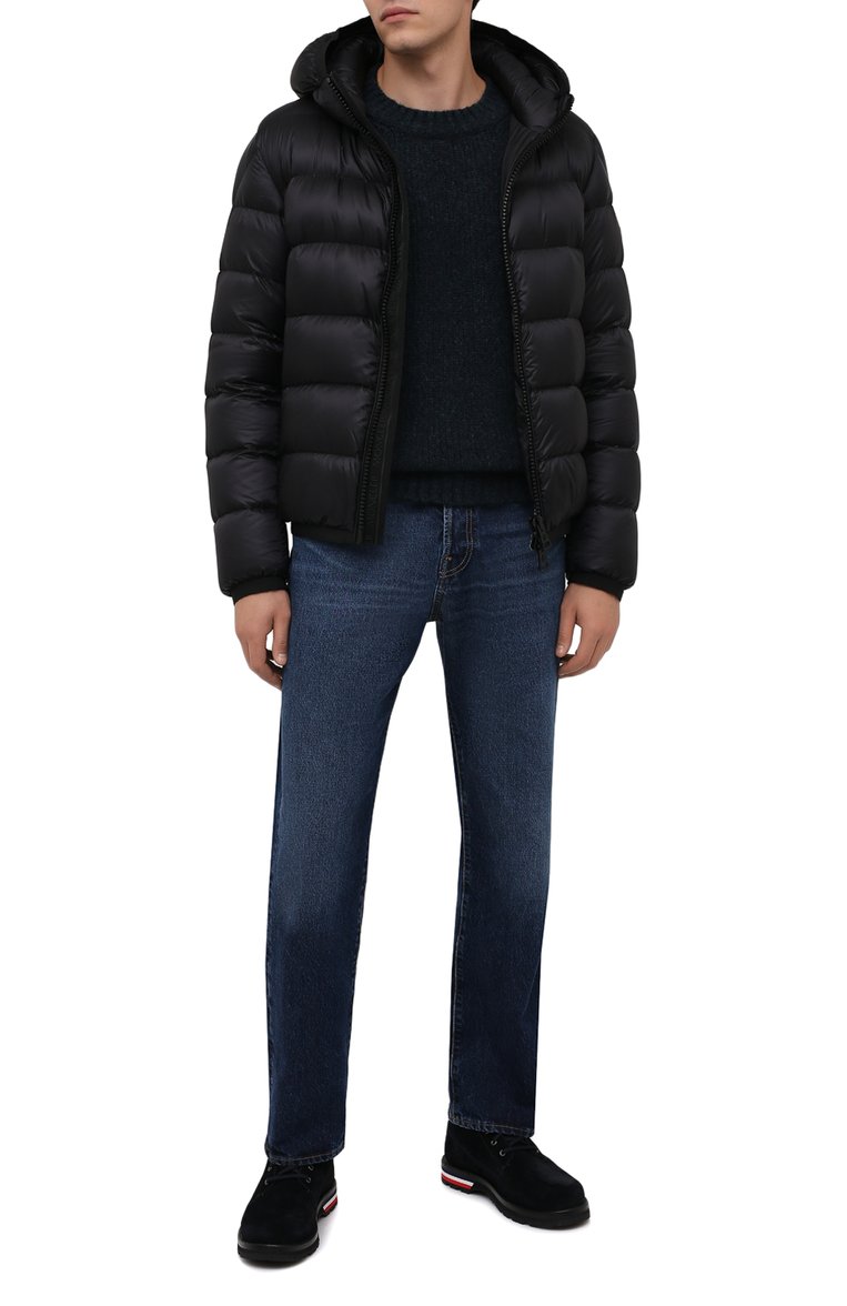 Мужские замшевые ботинки vancouver MONCLER темно-синего цвета, арт. G2-09A-4F700-00-02SYC | Фото 2 (Мужское Кросс-КТ: Ботинки-обувь; Материал внутренний: Натуральная кожа; Материал сплава: Проставлено; Материал утеплителя: Без утеплителя; Подошва: Плоская; Драгоценные камни: Проставлено; Материал внешний: Замша)