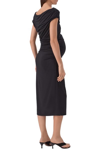 Платье из вискозы PIETRO BRUNELLI черного цвета по цене 21800 руб., арт. AG2554/BBBAMB, фото 3 Платье из вискозы PIETRO BRUNELLI, арт. AG2554/BBBAMB, фото 3