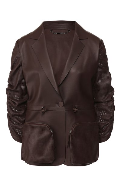 Женский кожаный жакет FENDI, арт. FPJ744 A7WL