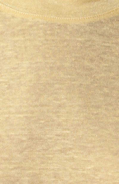Льняная футболка MAX AND MOI желтого цвета по цене 7980 руб., арт. E20TAIWAN, фото 5 Льняная футболка MAX AND MOI, арт. E20TAIWAN, фото 5