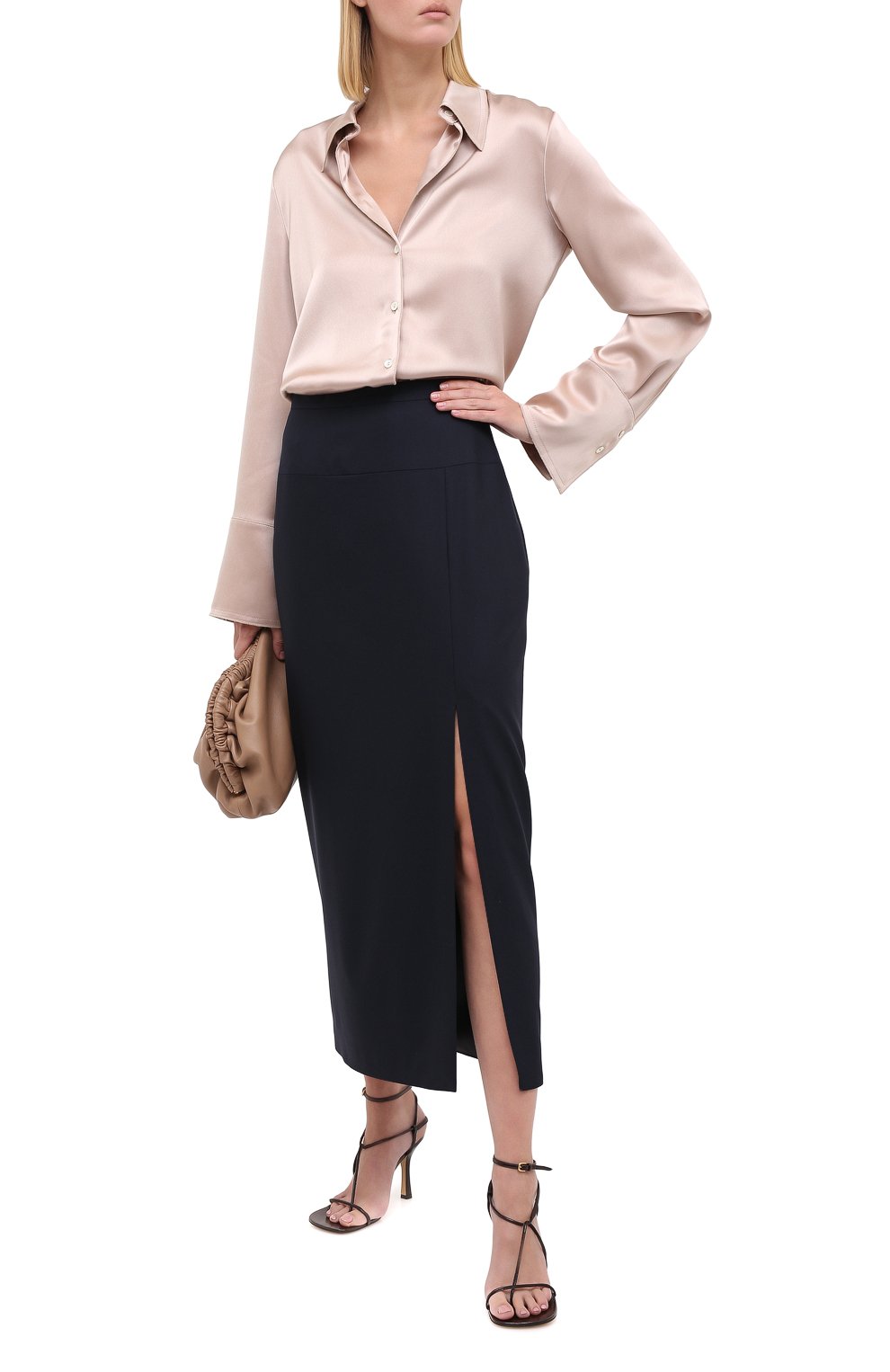 Шерстяная юбка TEGIN синего цвета по цене 29900 руб., арт. FS2068, фото 2 Шерстяная юбка TEGIN, арт. FS2068, фото 2