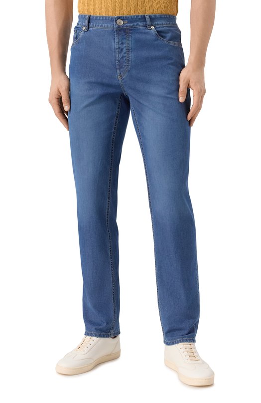Джинсы Traditional Fit Brunello Cucinelli M238PB3210 Синий  M238PB3210 Фото 3