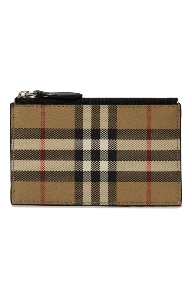 Мужской футляр для кредитных карт BURBERRY бежевого цвета, арт. 8084166 | Фото 1 (Нос: Не проставлено; Материал: Текстиль)