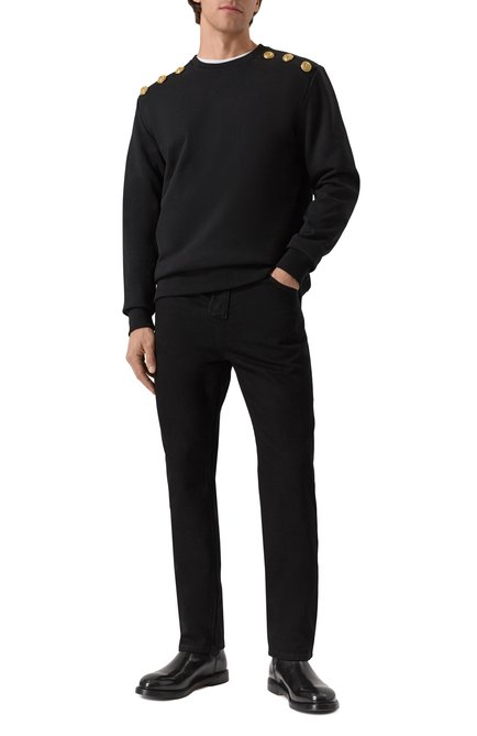 Мужской хлопковый свитшот BALMAIN, арт. FH1JS155/JB13