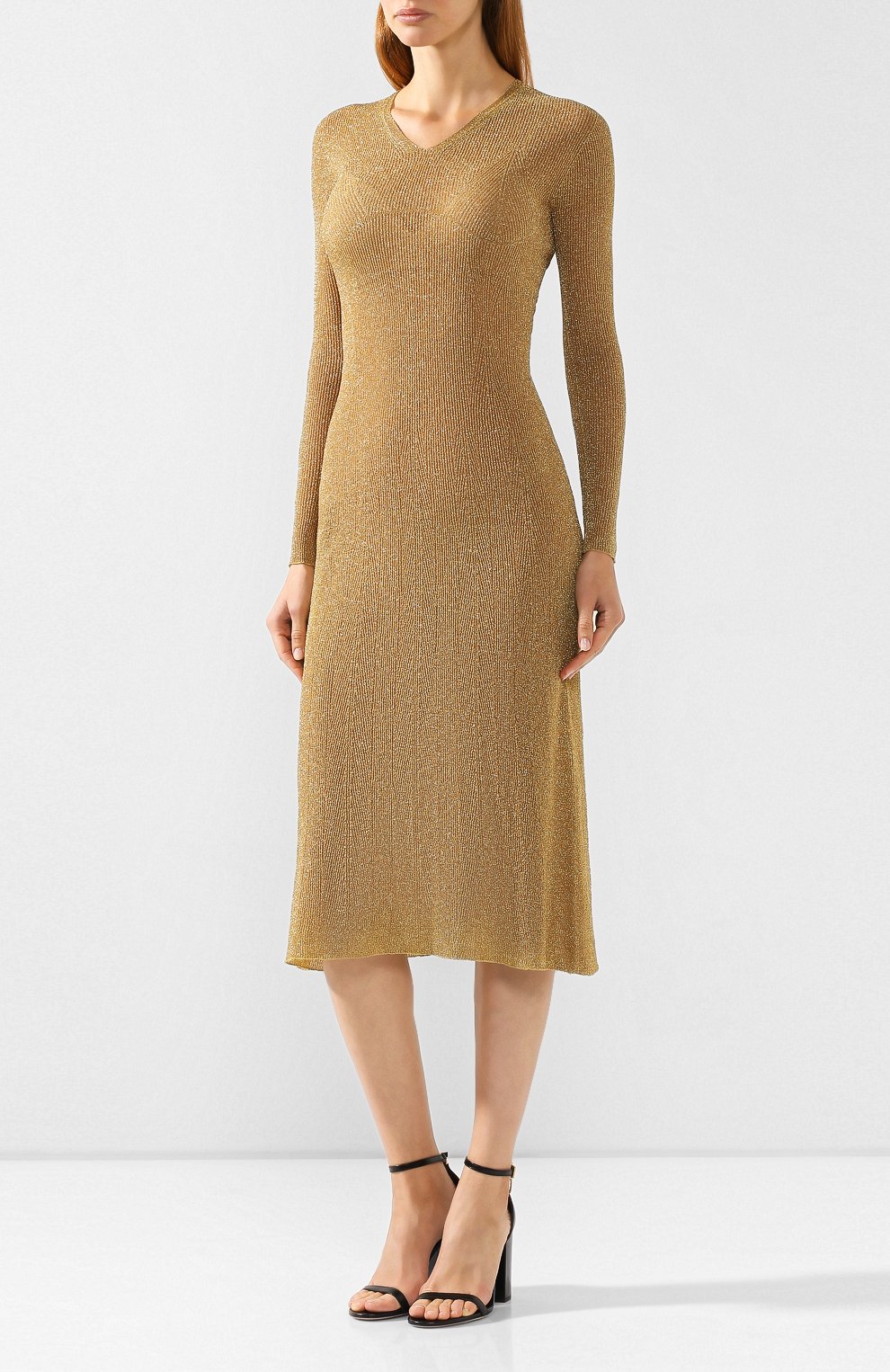 Платье LANVIN золотого цвета по цене 99500 руб., арт. RW-DR372M-MA03-H19, фото 3 Платье LANVIN, арт. RW-DR372M-MA03-H19, фото 3