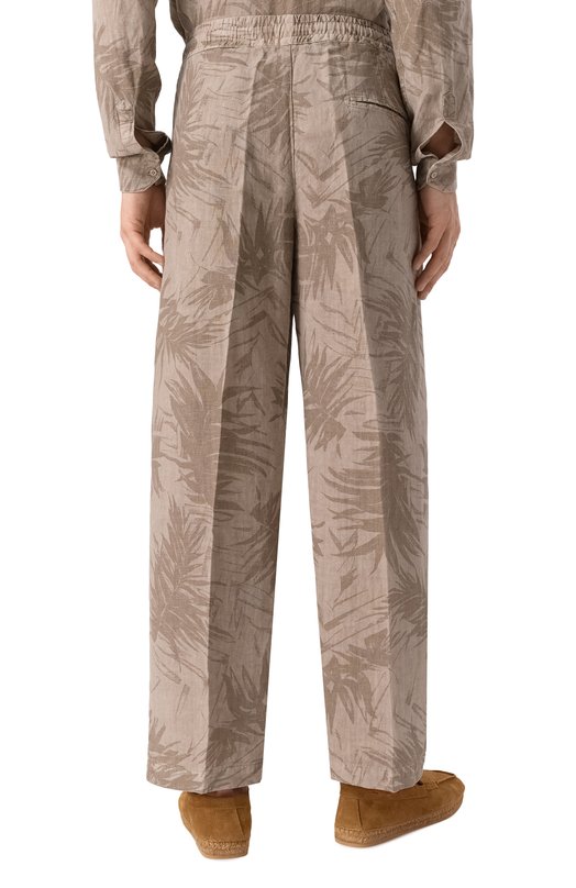 Льняные брюки InLinum PAJAMA Коричневый  PAJAMA Фото 4