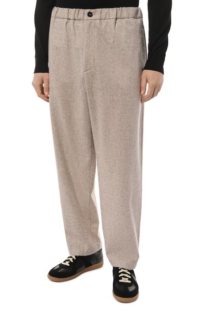 Шерстяные брюки JIL SANDER бежевого цвета по цене 83050 руб., арт. J47KA0016/J40119, фото 3 Шерстяные брюки JIL SANDER, арт. J47KA0016/J40119, фото 3