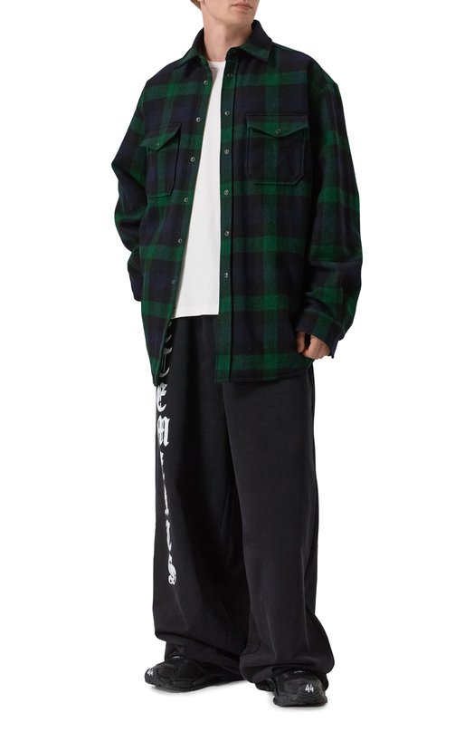 Шерстяная рубашка VETEMENTS UA65SH929N/8720 FLANNEL Зелёный  UA65SH929N/8720 FLANNEL Фото 2