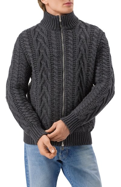 Кашемировый кардиган BRUNELLO CUCINELLI темно-серого цвета по цене 643500 руб., арт. MA2301106, фото 3 Кашемировый кардиган BRUNELLO CUCINELLI, арт. MA2301106, фото 3