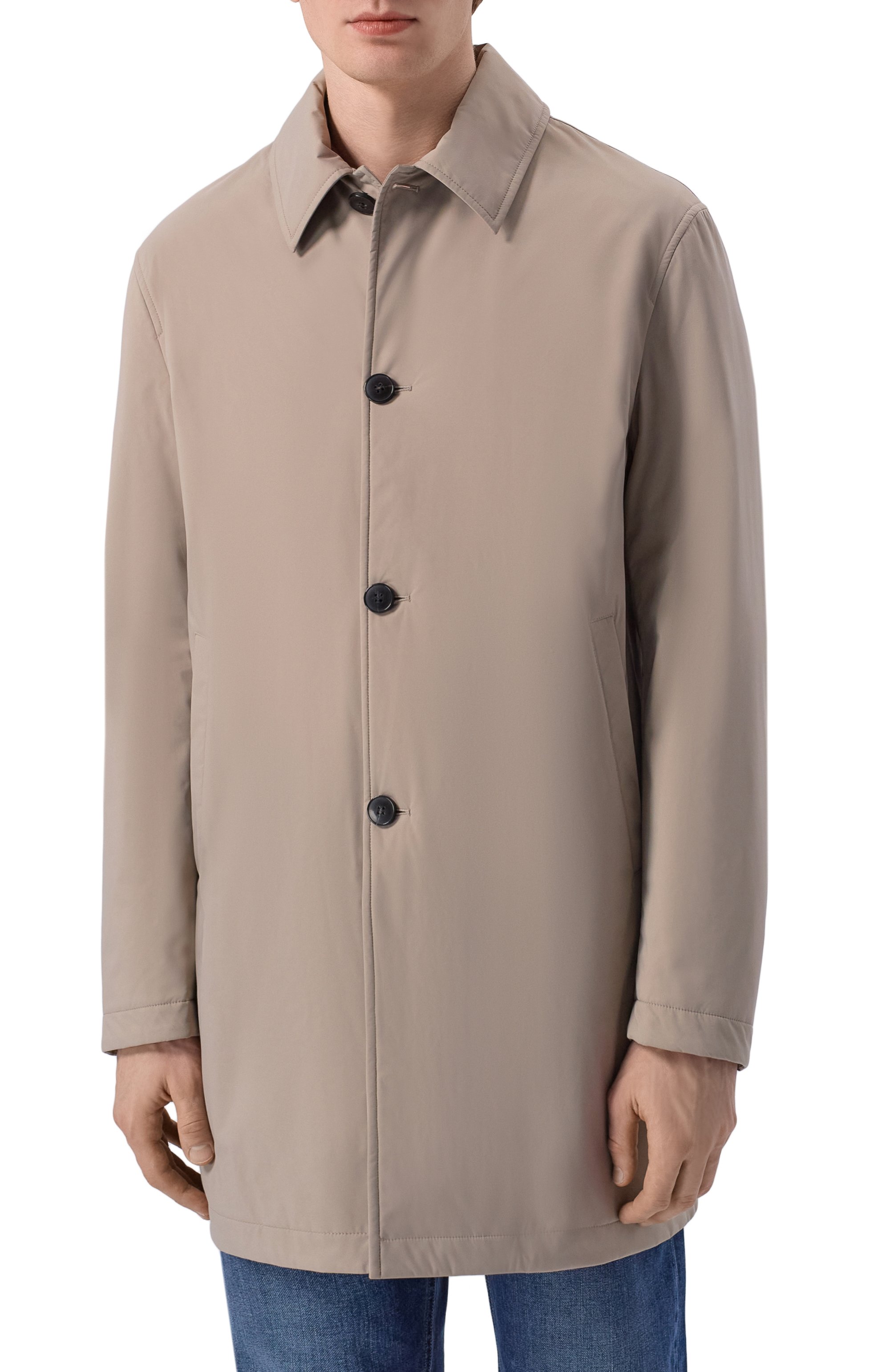 Плащ CANALI темно-бежевого цвета по цене 119500 руб., арт. 010519U/SG03466, фото 3 Плащ CANALI, арт. 010519U/SG03466, фото 3