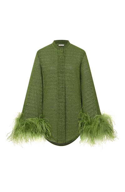 Женский блузка с отделкой перьями OSEREE, арт. LSF213