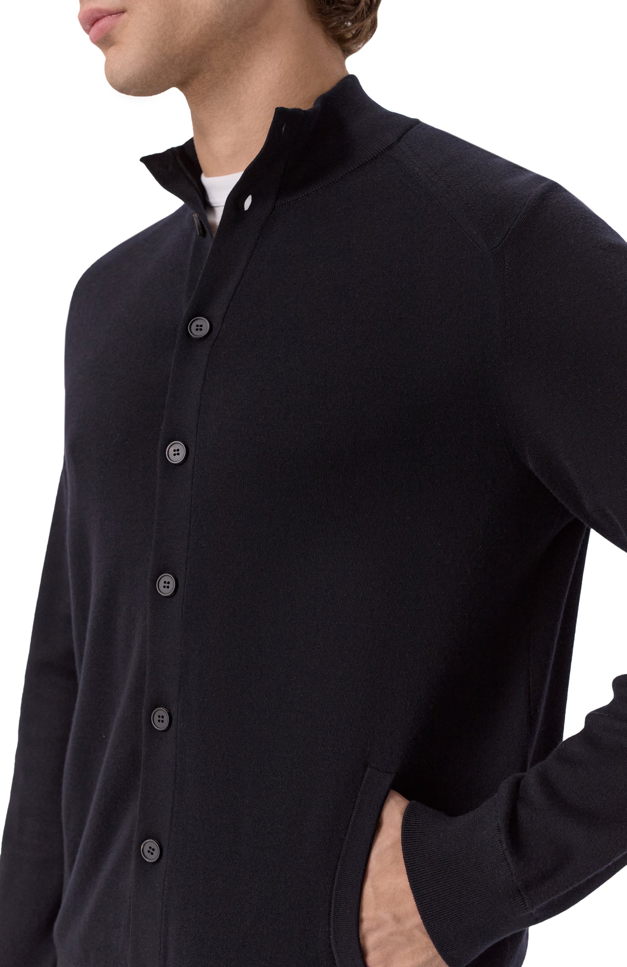 Кашемировый кардиган STEFANO RICCI черного цвета по цене 478000 руб., арт. W505024B09/W25303, фото 5 Кашемировый кардиган STEFANO RICCI, арт. W505024B09/W25303, фото 5