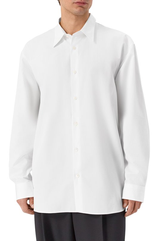 Хлопковая рубашка Dries Van Noten 020732-2020-001 Белый  020732-2020-001 Фото 3