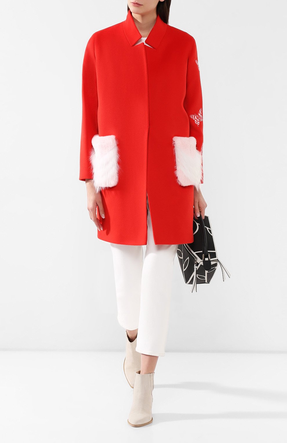 Пальто из смеси шерсти и кашемира SEVEN LAB, арт. CFW17-001 red, фото 2