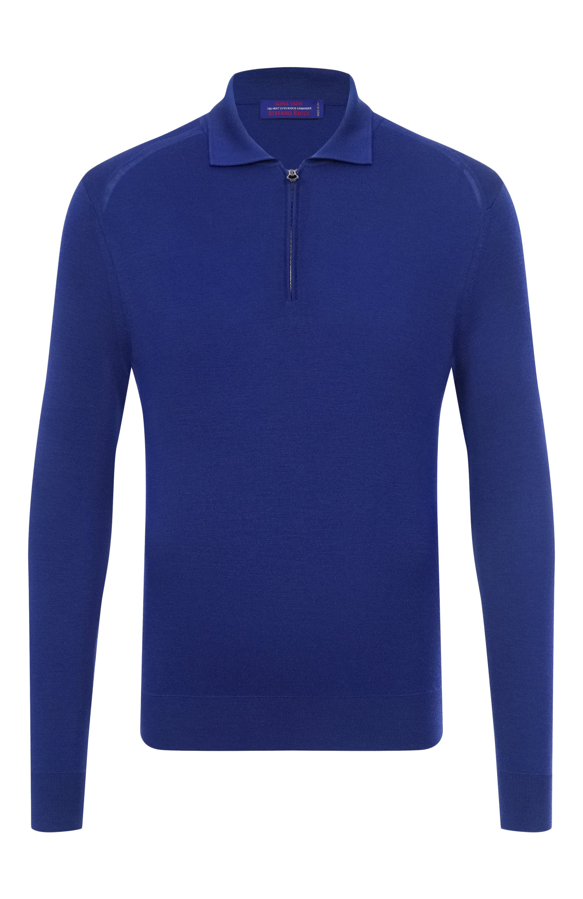 Кашемировое поло STEFANO RICCI синего цвета по цене 334500 руб., арт. W505022P30/W25301, фото 1 Кашемировое поло STEFANO RICCI, арт. W505022P30/W25301, фото 1