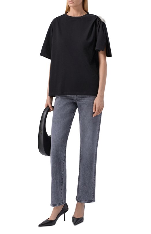 Хлопковый топ Area PF25AWTS0045FA01 Чёрный  PF25AWTS0045FA01 Фото 2