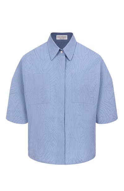 Женская хлопковая рубашка BRUNELLO CUCINELLI, арт. MQ994HH206