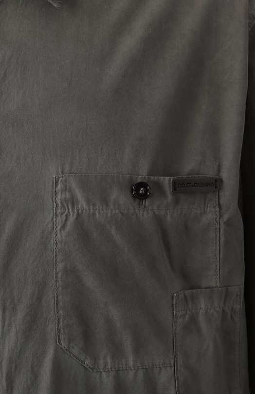 Хлопковая рубашка Dolce & Gabbana G5MH0T/G8LH4 Серый  G5MH0T/G8LH4 Фото 6