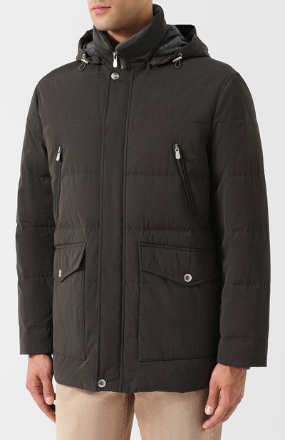 Пуховая куртка на молнии с капюшоном BRUNELLO CUCINELLI, арт. MM4931395, фото 3