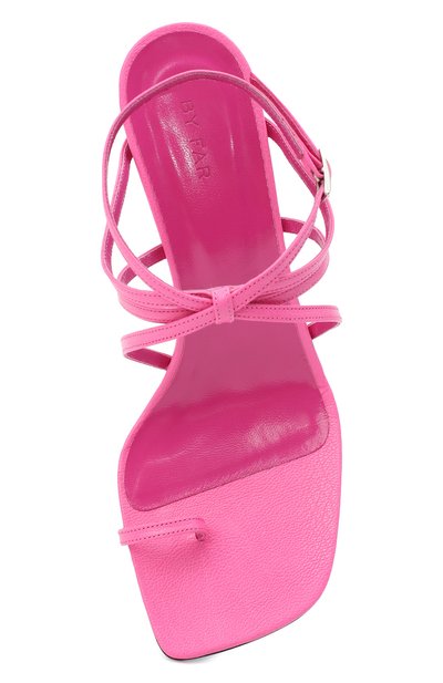 Кожаные босоножки BY FAR, арт. 20PFELSHTPGRL, фото 5