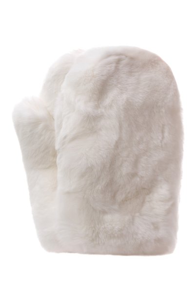 Меховые варежки из кролика YVES SALOMON ENFANT, арт. 26WEA302XXREXX