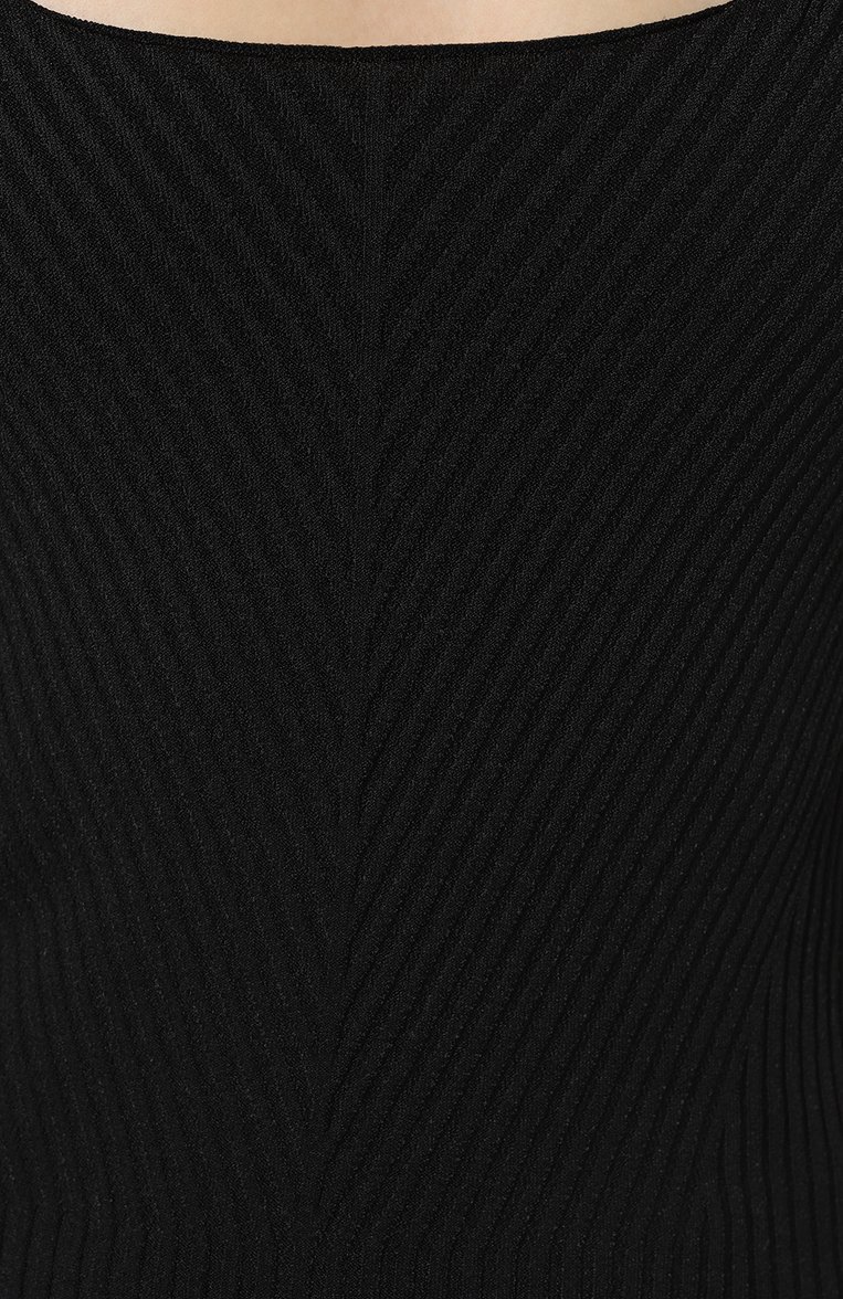 Женский топ из вискозы GIORGIO ARMANI черного цвета, арт. 3DAK05/AM41Z | Фото 5 (Длина (для топов): Стандартные; Драгоценные камни: Проставлено; Материал сплава: Проставлено; Материал внешний: Вискоза; Стили: Романтичный)