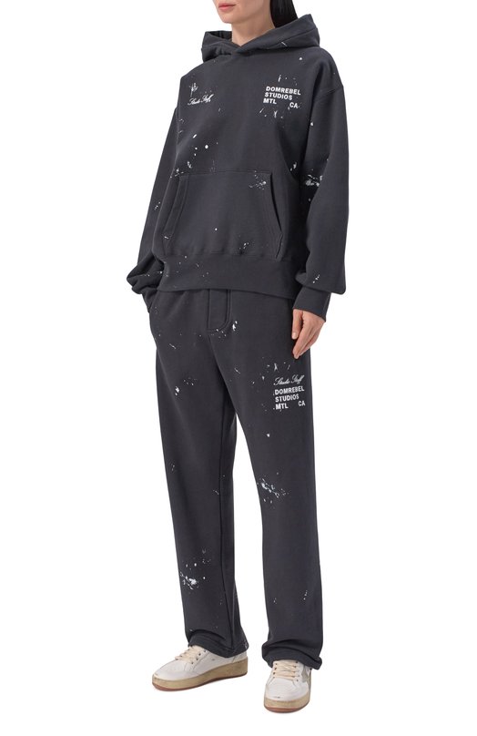 Хлопковые брюки DOMREBEL STAFF/SWEATPANTS Серый  STAFF/SWEATPANTS Фото 2
