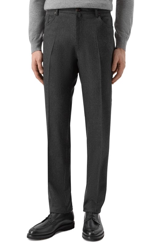 Брюки из шерсти и кашемира Berwich M0RELL0 5TALC 19/FA1224X Серый  M0RELL0 5TALC 19/FA1224X Фото 3