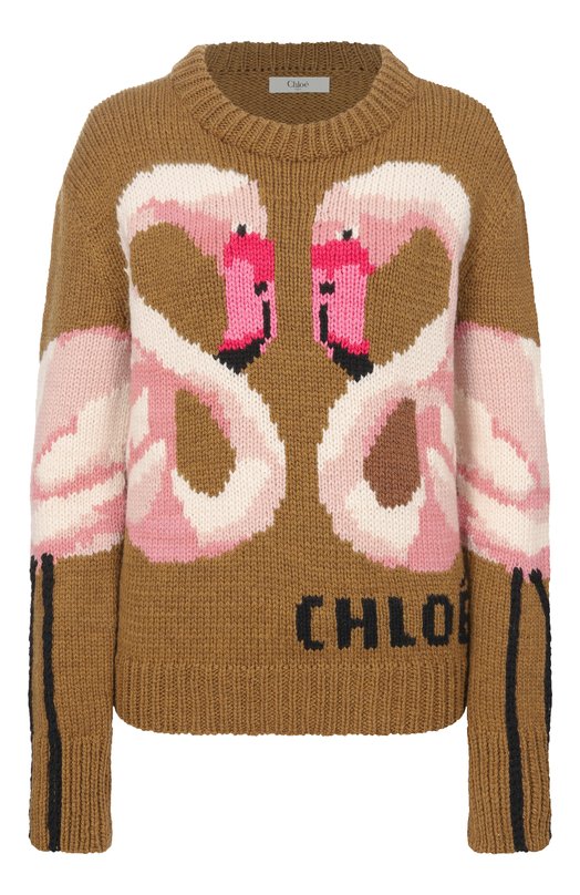 Шерстяной свитер Chloé CH26SMP32615 Коричневый CH26SMP32615