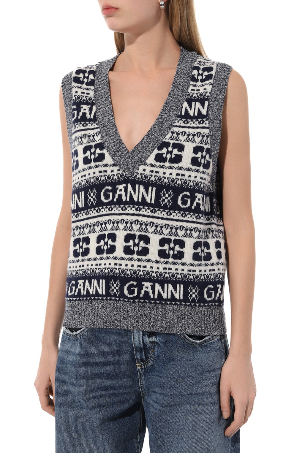 Шерстяной жилет GANNI, арт. K2092, фото 3