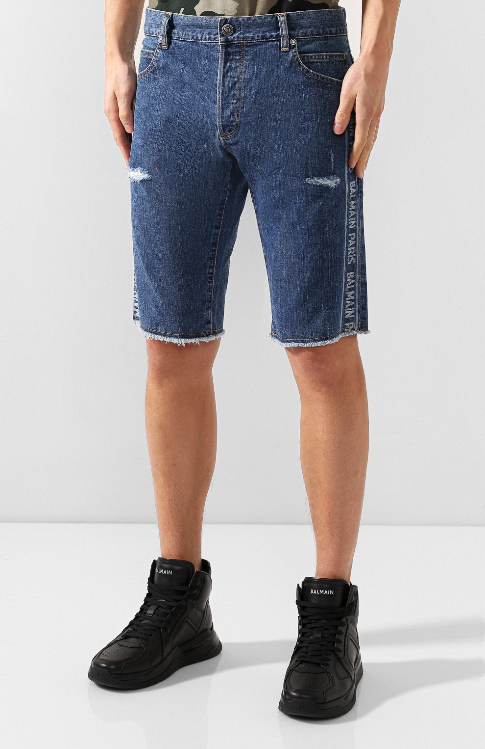 Джинсовые шорты BALMAIN, арт. TH15429/Z081, фото 3