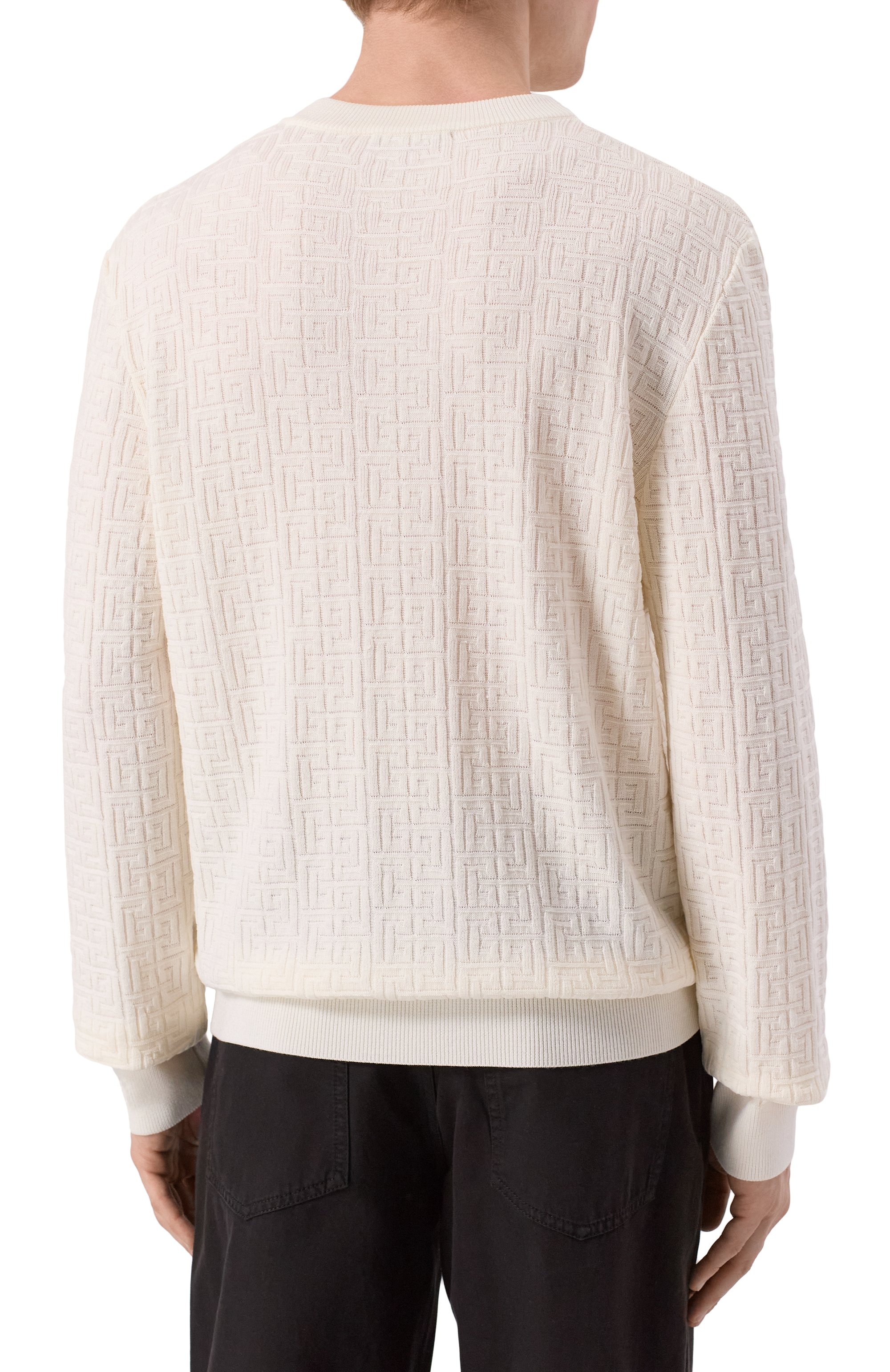 Джемпер из шерсти и льна BALMAIN, арт. GH1KD000/KI03, фото 4