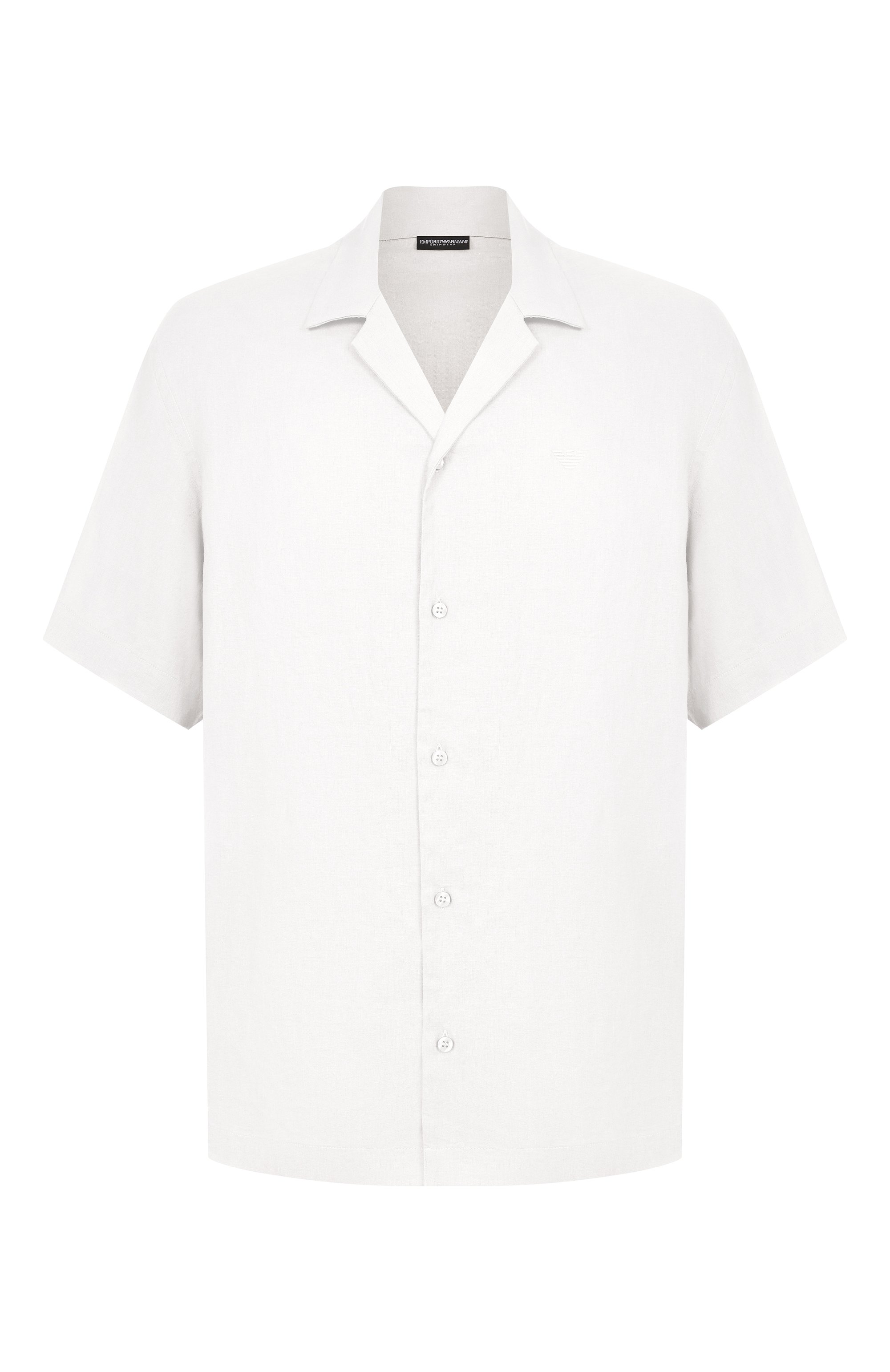 Рубашка изо льна и вискозы EMPORIO ARMANI белого цвета по цене 17700 руб., арт. EM000593/AF12356, фото 1 Рубашка изо льна и вискозы EMPORIO ARMANI, арт. EM000593/AF12356, фото 1