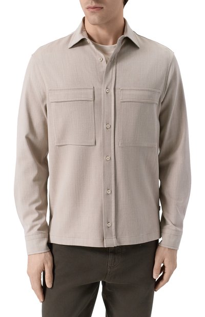 Рубашка из шерсти и шелка PAUL&SHARK, арт. 26413318, фото 3