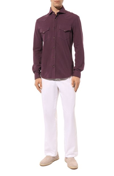 Мужская хлопковая рубашка BRUNELLO CUCINELLI, арт. M0T636666