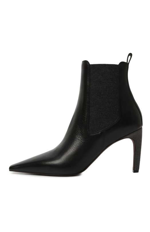 Кожаные ботильоны Brunello Cucinelli MZ0RC3008P Чёрный  MZ0RC3008P Фото 4
