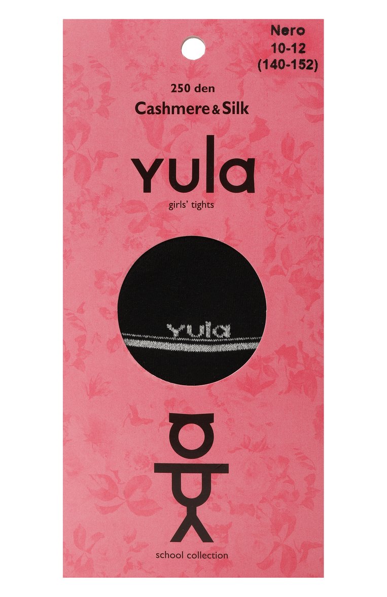 Детские колготки cashmere silk 250 den YULA черного цвета, арт. YU-207 | Фото 1 (Региональные ограничения белый список (Axapta Mercury): RU; Нос: Не проставлено; Материал: Текстиль, Хлопок)