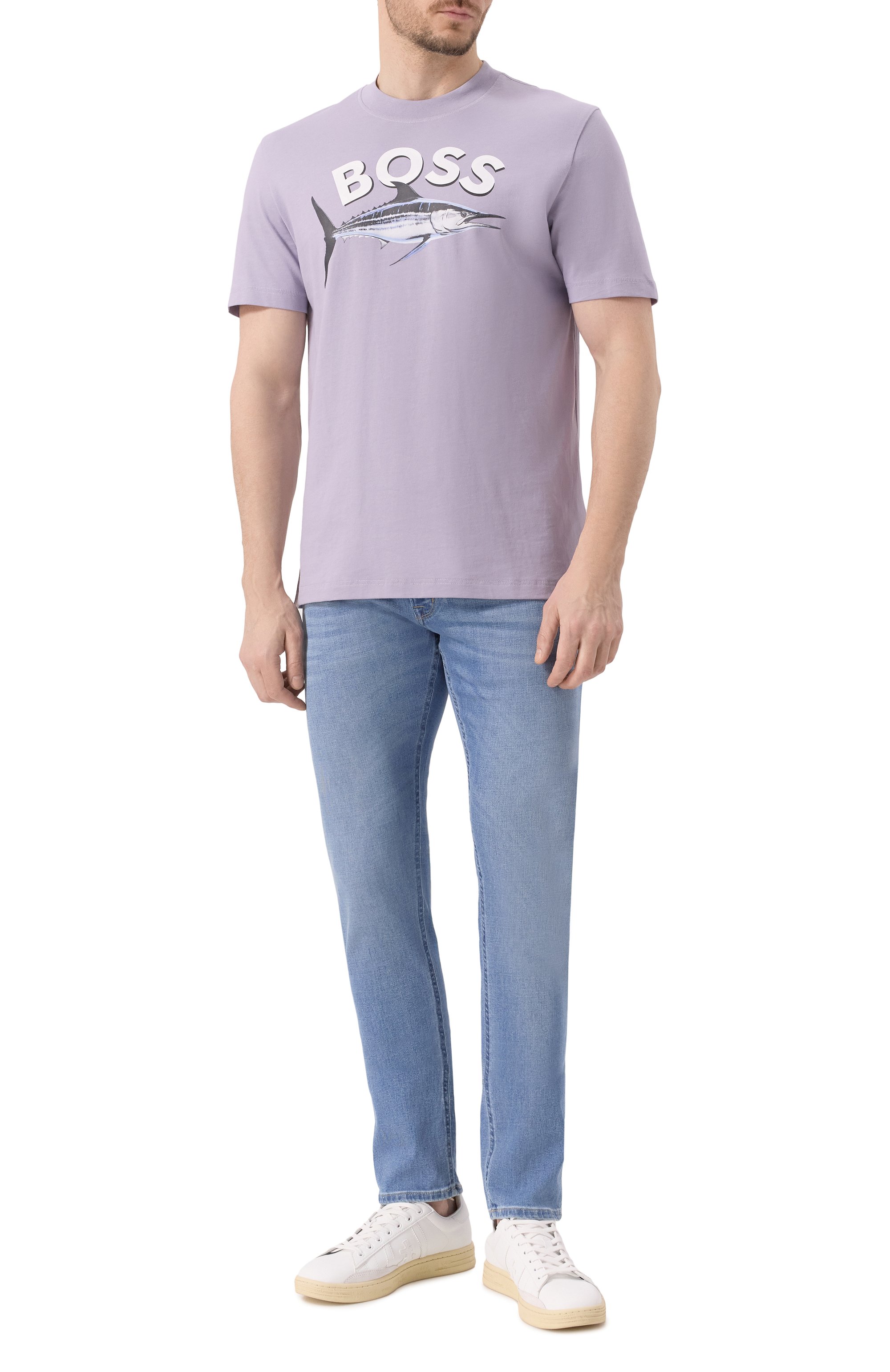 Хлопковая футболка BOSS ORANGE, арт. 50539196, фото 2