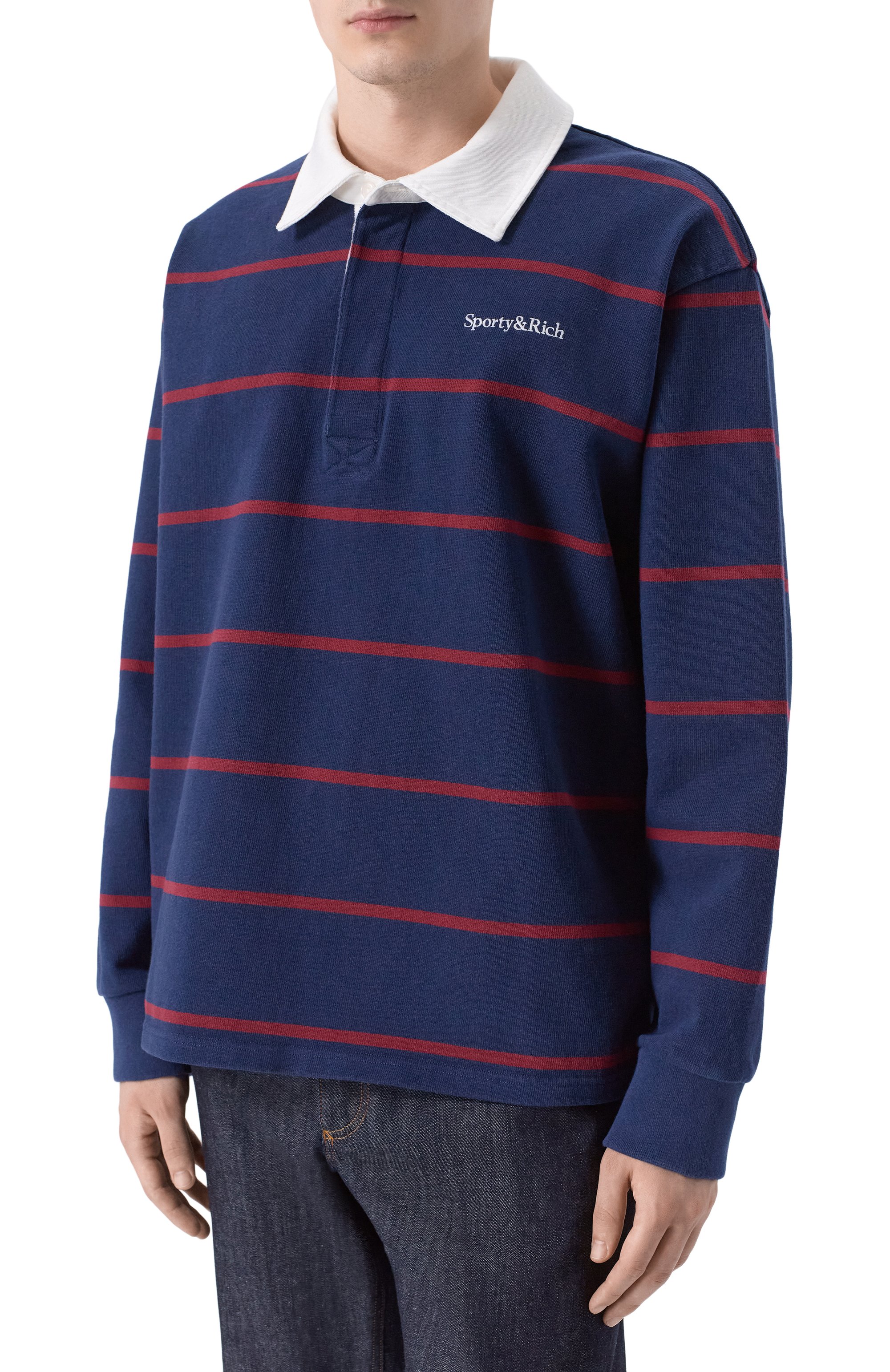 Хлопковое поло SPORTY AND RICH, арт. T009562300BL134, фото 3