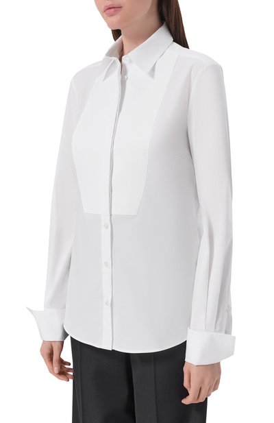 Хлопковая рубашка DOLCE & GABBANA белого цвета по цене 82500 руб., арт. F5K50T/FUEEE, фото 3 Хлопковая рубашка DOLCE & GABBANA, арт. F5K50T/FUEEE, фото 3