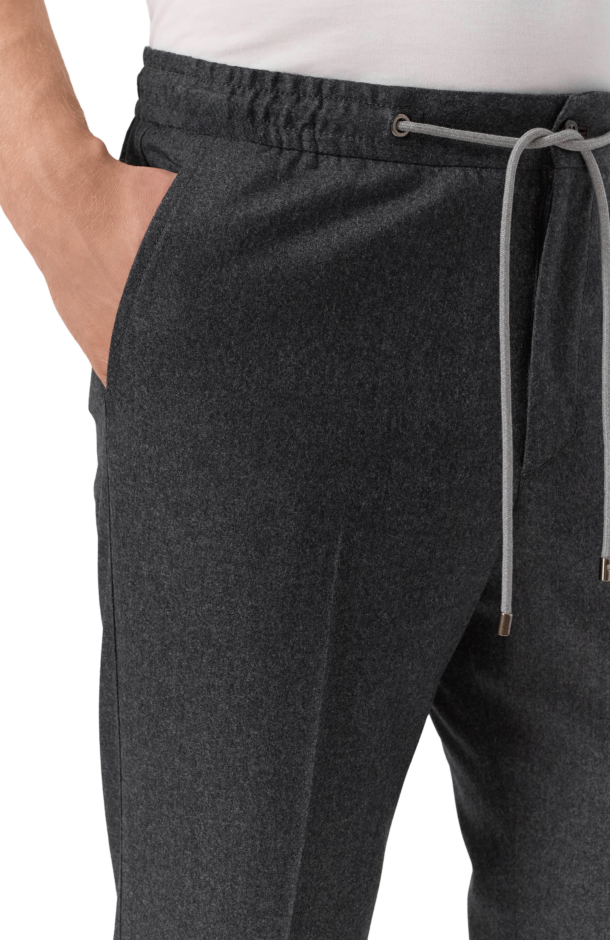 Шерстяные брюки CORNELIANI темно-серого цвета по цене 52050 руб., арт. 264L25-2618111, фото 5 Шерстяные брюки CORNELIANI, арт. 264L25-2618111, фото 5