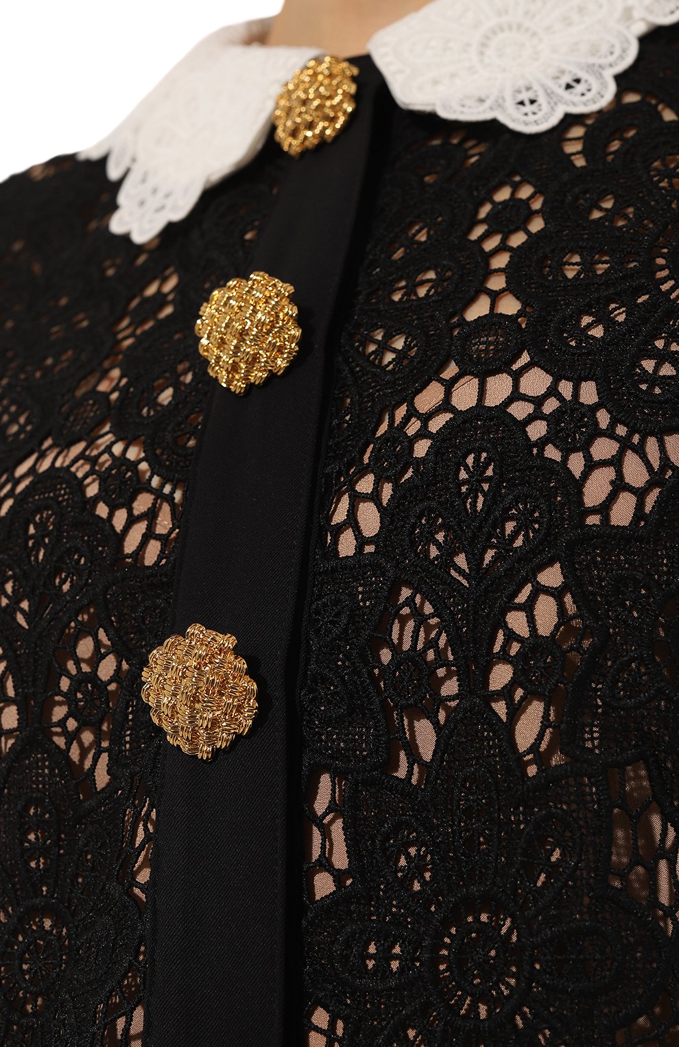 Кружевное платье SELF-PORTRAIT черного цвета по цене 66950 руб., арт. PF22-036C, фото 5 Кружевное платье SELF-PORTRAIT, арт. PF22-036C, фото 5
