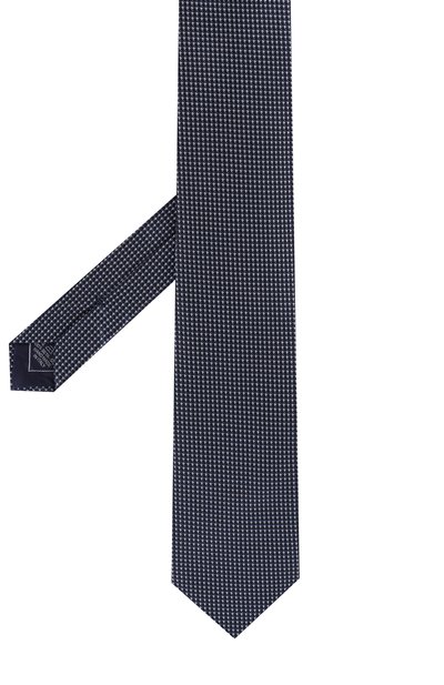 Шелковый галстук с узором BRIONI темно-синего цвета по цене 29950 руб., арт. 063I00/P7483, фото 2 Шелковый галстук с узором BRIONI, арт. 063I00/P7483, фото 2
