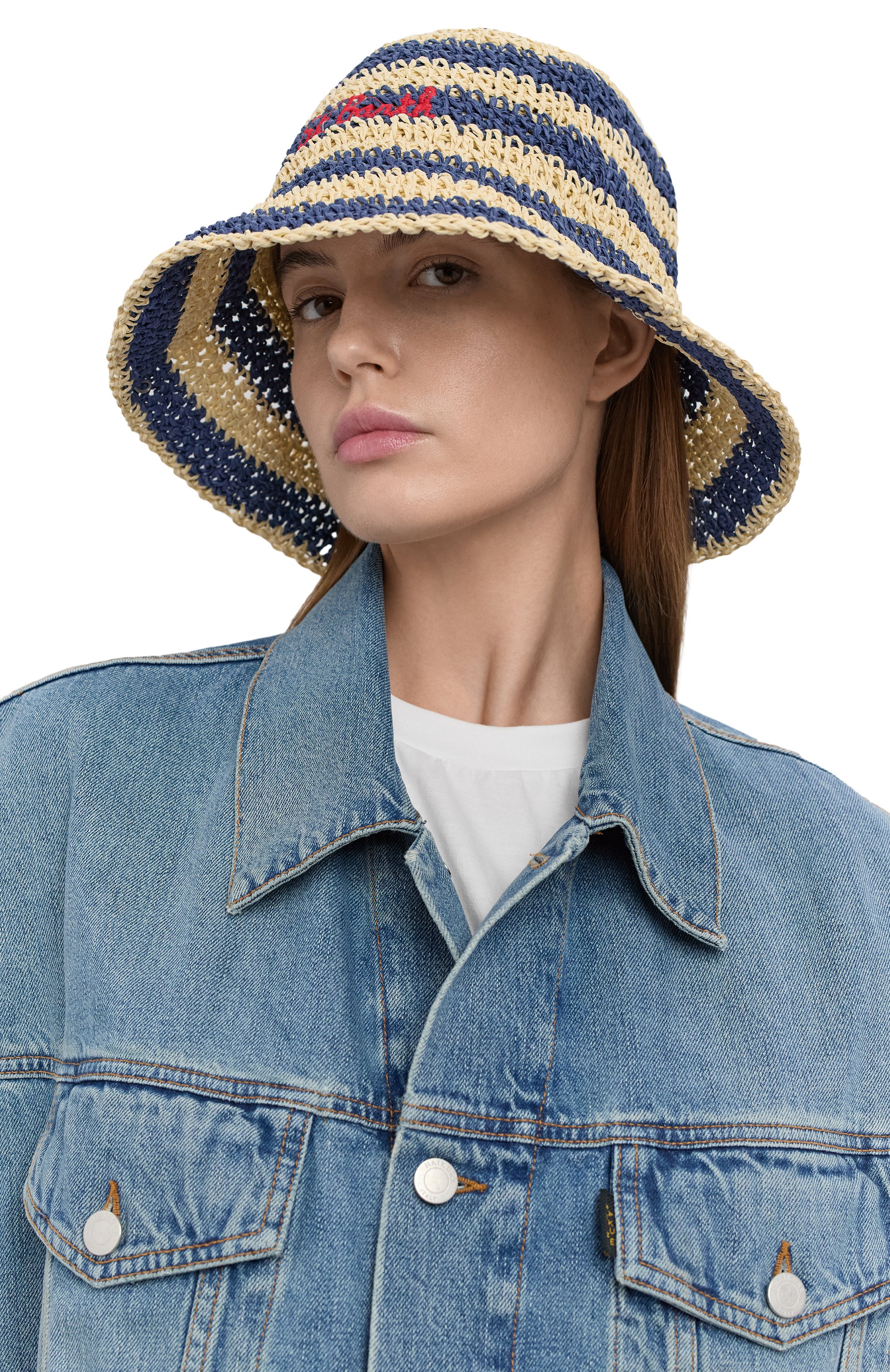 Соломенная панама MC2 SAINT BARTH синего цвета по цене 14050 руб., арт. STBA P0LLY W/06570H, фото 2 Соломенная панама MC2 SAINT BARTH, арт. STBA P0LLY W/06570H, фото 2