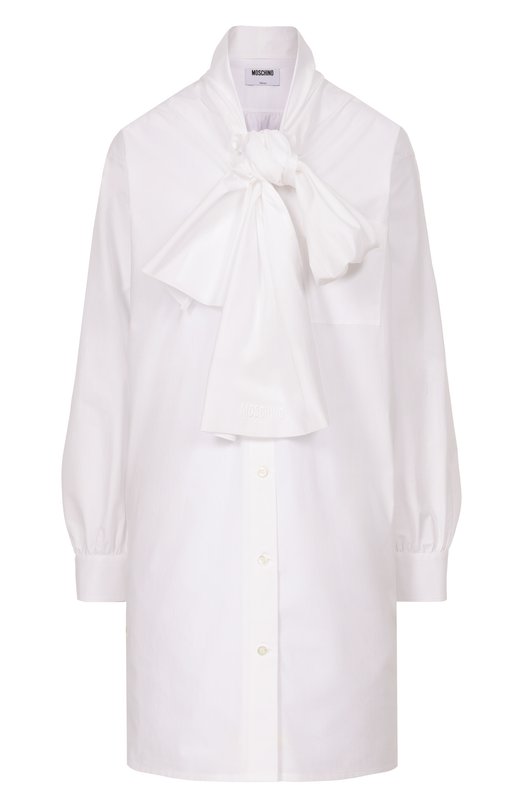Хлопковое платье Moschino A0402/0531 Белый A0402/0531