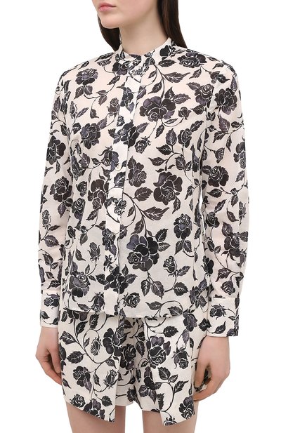 Хлопковая рубашка ZIMMERMANN черно-белого цвета по цене 53500 руб., арт. 9857TAND, фото 3 Хлопковая рубашка ZIMMERMANN, арт. 9857TAND, фото 3