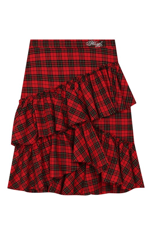 

Хлопковая юбка Philosophy di Lorenzo Serafini Kids, Красный